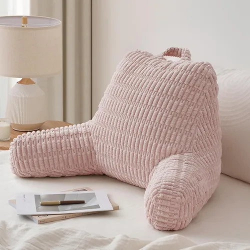 Miniatura 20 de Blissful Diary Almohada de lectura para sentarse en la cama, almohada de espalda de franela para adultos y niños, cojín de respaldo para sentarse