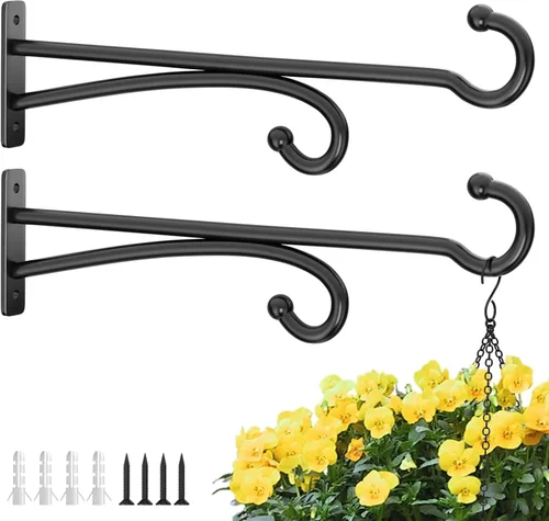 Miniatura 12 de Ganchos para colgar plantas de 6 pulgadas para interiores y exteriores, soportes de pared para plantas colgantes, canastas, campanillas de viento