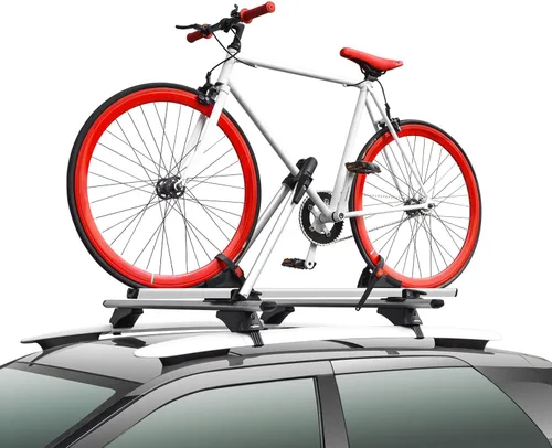 Miniatura 11 de OMAC Portabicicletas para coche con montaje universal de hasta 33 libras, color plateado