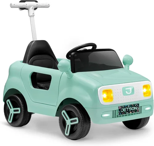 Jetson Mako Niños Coche Eléctrico con Asistencia de Motor por Empuje, 3 Modos: Empuje, Conducción o Control Remoto, Velocidad Máxima de 3 mph,