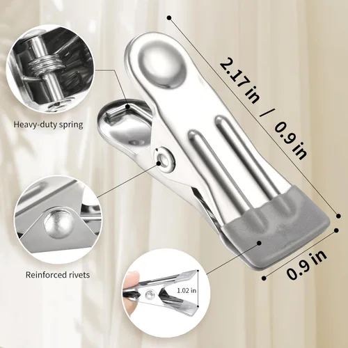 Miniatura 4 de PHYDELU Estante de secado para ropa con 24 clips, colgador de calcetines para secar, colgar ropa para secadora, ropa interior, perchas para ropa
