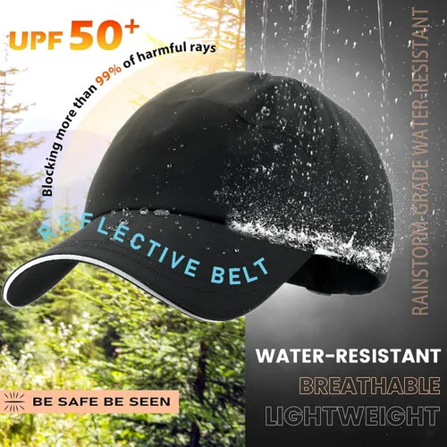 Miniatura 36 de Gorra de béisbol impermeable para hombre, sombrero de lluvia plegable para correr al aire libre, sombrero de pesca solar