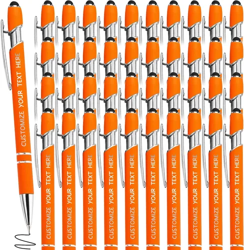 Miniatura 45 de Bolígrafos personalizados con lápiz óptico y grabado gratis, bolígrafos personalizados para negocios, graduación, aniversarios (hasta 500 unidades)