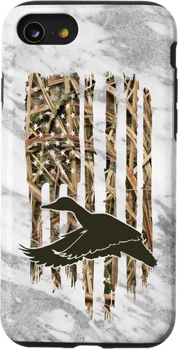 Miniatura 18 de Funda de caza de caza para iPhone 13 Pro Max con diseño de camuflaje gris y bandera de Estados Unidos
