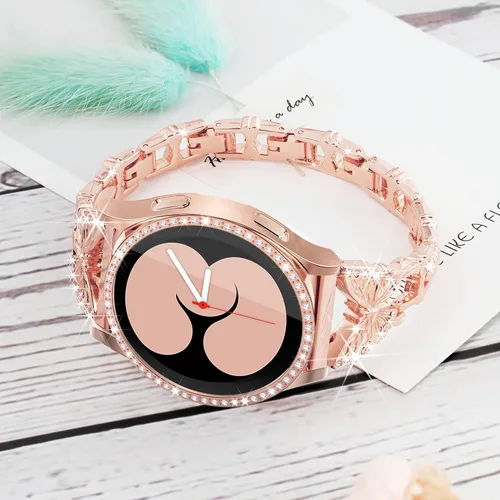 Miniatura 2 de Correa de mariposa para Samsung Galaxy Watch 4 Band y Galaxy Watch 5 Band-1.575 pulgadas con protector de pantalla, 0.787 pulgadas (0.787 in) correa