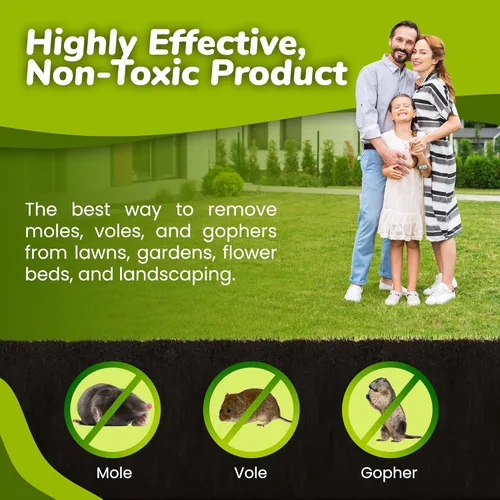 Miniatura 5 de Natural Elements Repelente de topos y campañoles 100% aceite de ricino Seguro para mascotas y no tóxico (4 galones)