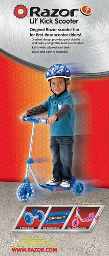 Miniatura 8 de Razor Jr. Lil’ Kick – Patinete de 3 ruedas para niños pequeños (edades 3+), Peso máximo del jinete 44 lb (20 kg)