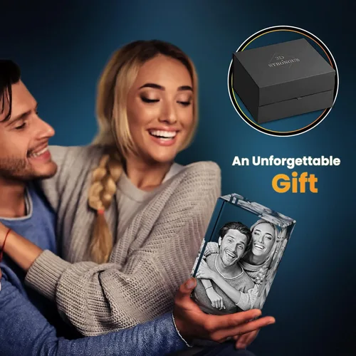 Miniatura 6 de STRONGUS Regalo de Navidad con foto de cristal 3D, imagen grabada personalizada en cristal, recuerdo único de vacaciones para papá, mamá, él, ella