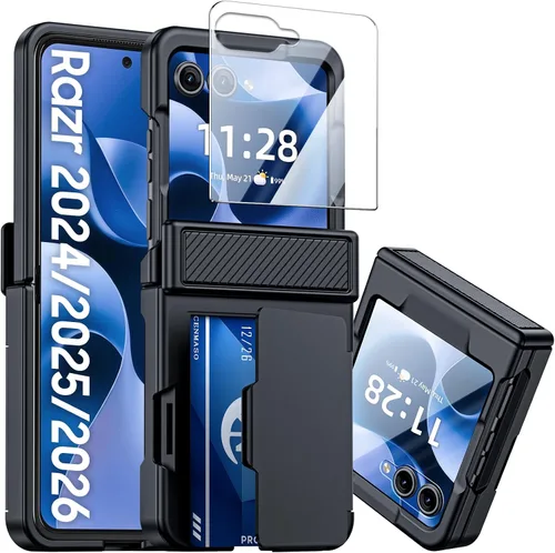 Miniatura 13 de CENMASO - Funda para Galaxy Z Flip 6/Z Flip 7 FE con protección de bisagra y protector de pantalla integrado, funda ultrafina de cuerpo completo a