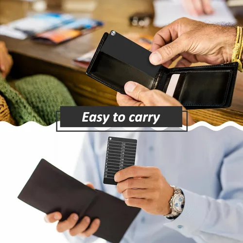 Miniatura 7 de Hotop 2 carteras criptográficas y 1 bolígrafo de marcado de placa de metal, carteras de criptomonedas para hardware, copias de seguridad en frío
