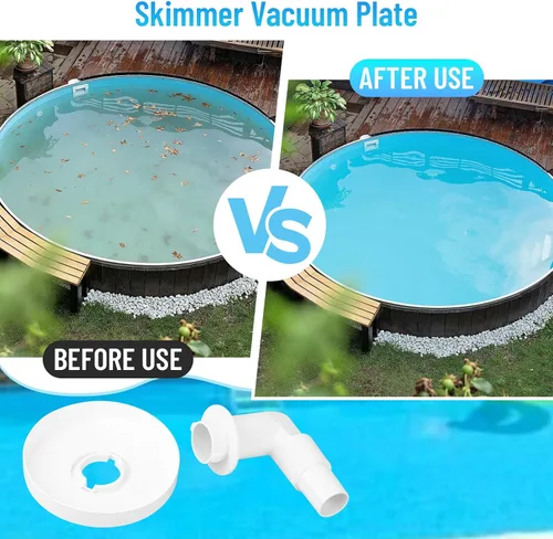 Miniatura 7 de GDW Placa de aspiradora para piscina compatible con Hayward 6 pulgadas Skimmer de piscina SP1090, SP1091, SP1092 – Skim Vac 1 1/4 pulgadas y 1 1/2
