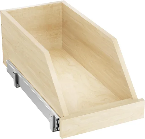 Miniatura 16 de ROOMTEC Organizador de gabinete extraíble con correderas de riel de extensión completa, estante extraíble de madera para armario de cocina