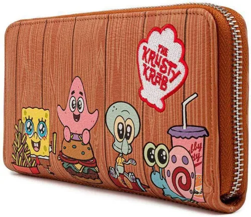 Miniatura 3 de Loungefly X Nickelodeon Bob Esponja SquarePants Krusty Krab Group Cartera con cremallera