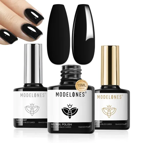 Miniatura 9 de modelones Gel Base Top Coat Set 3 Pcs with 3-in-One Nail Dehydrator & Primer Nourishing Acid Free Dehydrator Nail Prep Kit for Gel Nail Polish