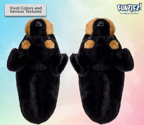 Miniatura 3 de Funziez! Pantuflas peludas para perros para mujeres y hombres, divertidas, zapatos de casa, animales, lindas novedades, gran regalo para el día