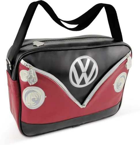 Miniatura 6 de BRISA VW Collection - Bolso bandolera de viaje Volkswagen con motivo de autocaravana VW T1 (parte delantera de autobús/rojo)
