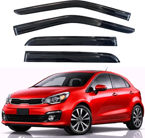 Miniatura 15 de KPY Visor de Ventana Compatible con Hyundai Accent Sedan 2012-2017, Protector de Lluvia de 4 Piezas Deflectores de Ventilación de Ventana Lateral