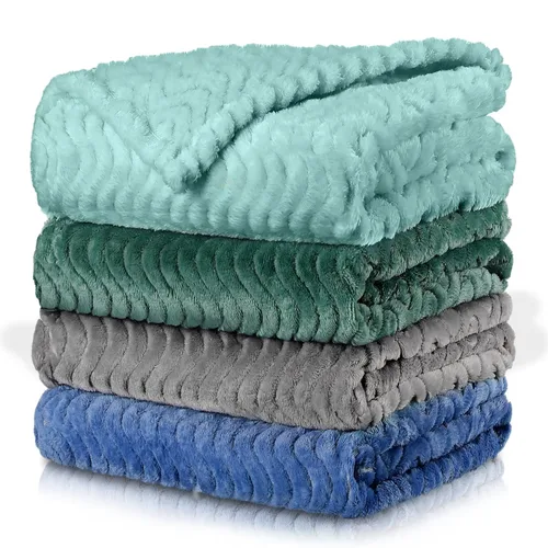 Miniatura 12 de Frienda Manta mullida para bebé, 4 piezas, manta mullida para niños y niñas, suave y cálida para bebés, recién nacidos, suministros de cama