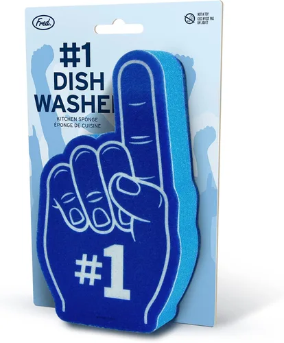 Miniatura 6 de Genuine Fred, Esponja de Cocina con Forma de Dedo de Espuma #1, Azul