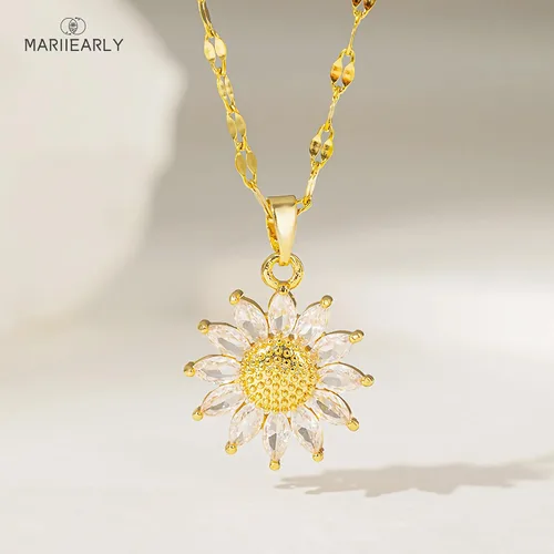 Miniatura 6 de Daisy Necklace For Women 925 Sterling Silver Tiny Daisy Flower Pendant Necklace For Women, Daisy Flower Pendant Necklace Daisy Birthday Christmas
