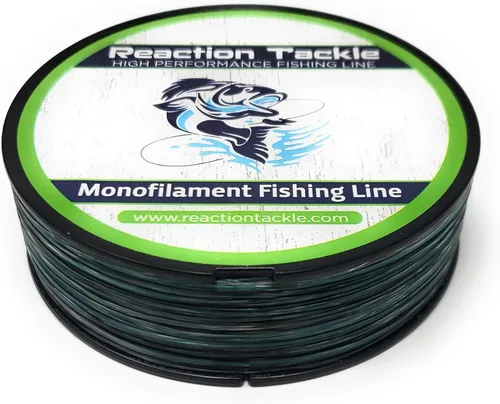 Reaction Tackle Línea de Pesca de Monofilamento - Nylon Mono Fuerte y Resistente a la Abrasión, Lanzamiento Suave y Largo - Baja Memoria - Línea de