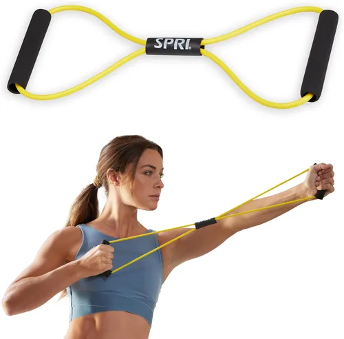 Miniatura 8 de SPRI Ultra Toner Figura 8 Banda de resistencia con asas acolchadas ideal para estiramiento, ejercicio, entrenamiento de fitness, yoga, pesas
