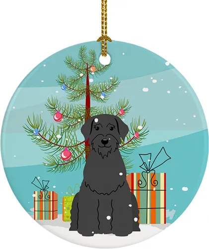 Miniatura 38 de Caroline's Treasures Adorno de cerámica para árbol de Navidad, Laika Spitz de Siberia Occidental, decoración colgante para árbol de Navidad