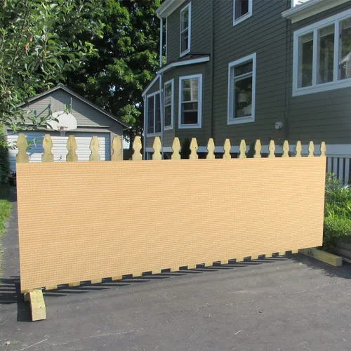 Miniatura 6 de Panel de privacidad beige de 6 x 8 pies, pantalla de tela de refugio de 95% de bloqueo UV para pérgola, cenador, ventana, patio, resistente de grado