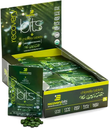 Miniatura 10 de RECOVERYbits - Tabletas orgánicas de Chlorella - Superalimento de algas a base de plantas - Clorofila - Pared celular agrietada - Energía - Sistema