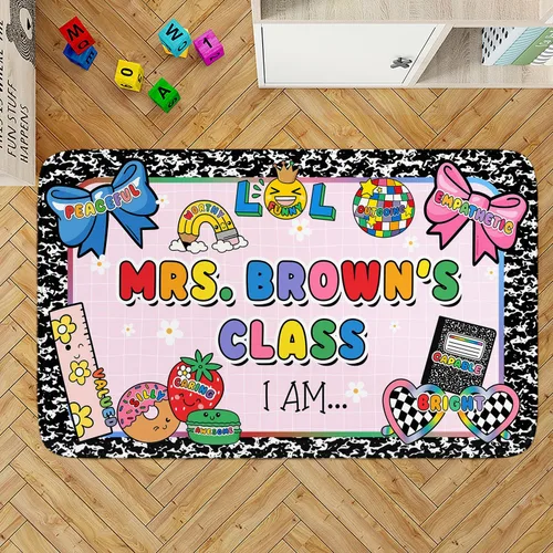 Miniatura 18 de Alfombras de composición personalizada para el aula para niños, alfombras para dormitorio, niñas, niños, alfombra pastel para aula, alfombra