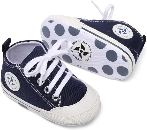 Miniatura 122 de Zapatos deportivos de lona de lona para bebés y niñas, suela antideslizante suave, suela antideslizante