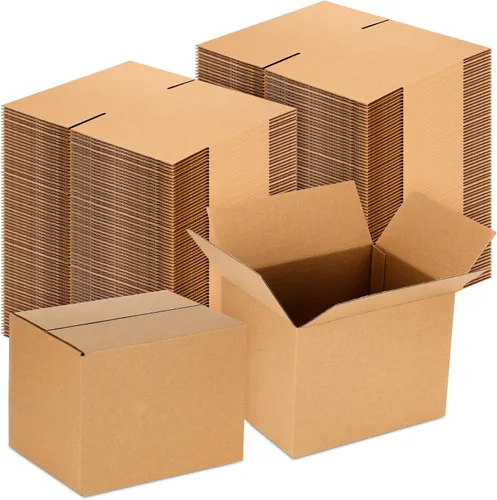 Miniatura 6 de Yeaqee 72 cajas de envío de cartón corrugado de 4 x 4 x 4 pulgadas, cajas de envío pequeñas para embalaje, envío, mudanza, pequeñas empresas, Negro