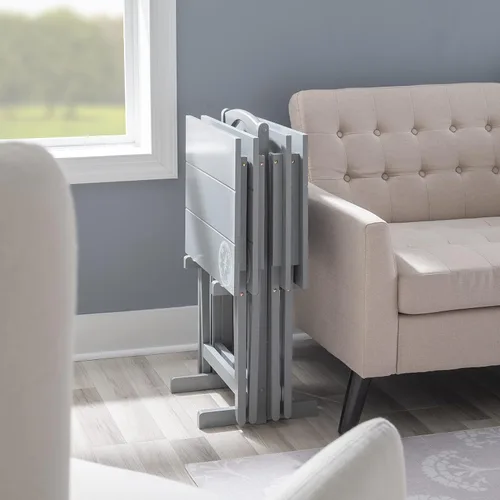 Miniatura 4 de Linon Decoración del hogar SAMM TV, juego de mesa de bandeja gris