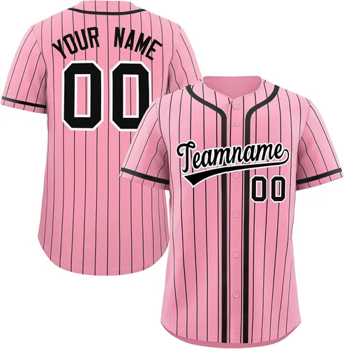 Miniatura 13 de Camiseta de béisbol de rayas finas personalizada hipster hip hop, camisetas deportivas con nombre y número del equipo personalizado para hombres