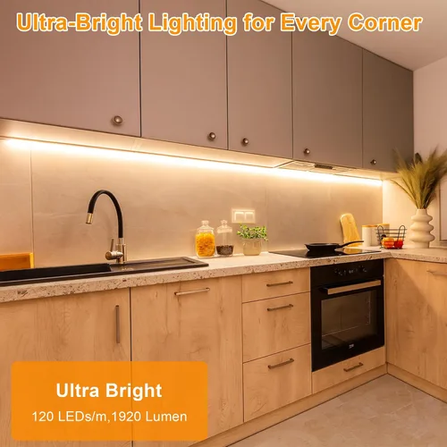 Miniatura 3 de maylit Tira de Iluminación LED para Debajo del Gabinete con Enchufe de 48 pulgadas, Barra de Luz LED Pequeña Ultra Brillante, 2700K Blanco Cálido