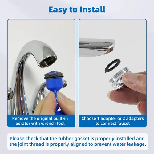 Miniatura 5 de iFealClear Kit de 18 piezas de adaptador de grifo de latón, adaptadores de aireador para fregadero de cocina con 4 piezas de herramientas de llave