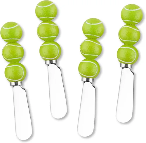 Miniatura 11 de Supreme Housewares Esparcidores de queso de béisbol, asas de resina pintadas a mano con cuchillas de acero inoxidable para untar queso crema