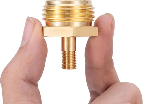 Miniatura 2 de Tapón de Soplado de Latón para RV, Válvula de Inflado de Neumáticos a Grifo de Manguera de Jardín Macho, Adaptador de Soplado para Winterización