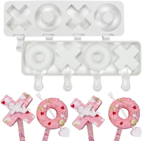 Eforcase Moldes para paletas de hielo, 4 cavidades, varias formas y colores, fáciles de quitar, reutilizables