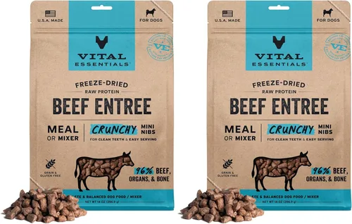 Miniatura 12 de Vital Essentials - Comida para perros liofilizada cruda, trocitos crujientes de pavo mini Comida completa o mezcladora Comida para perros alta