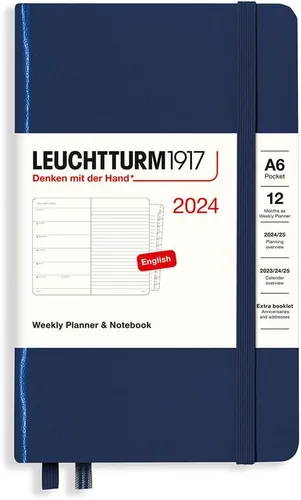 Miniatura 18 de LEUCHTTURM1917 - Agenda semanal y cuaderno 2024 con folleto adicional, tapa dura, composición (B5), verde (1 de enero - 31 de diciembre de 2024)