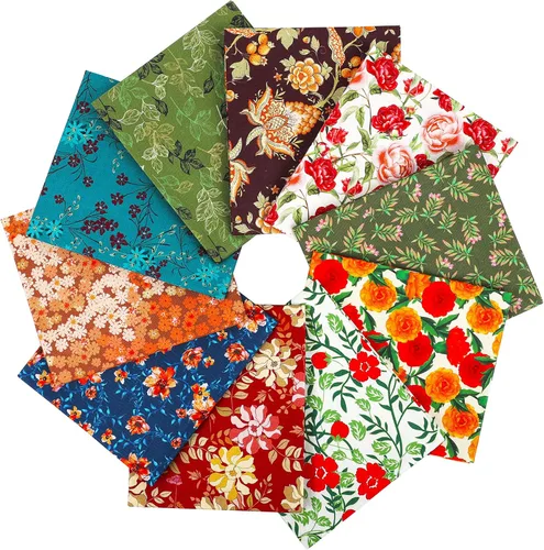 Miniatura 28 de Craftido -25 Opciones- Paquetes de Tela 100% Algodón para Quilting 10pcs Fat Quarters 18"x21"-Peso Medio 5.2 oz- Algodón Suave para Acolchado, Tie