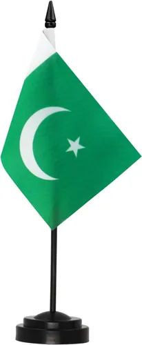 Miniatura 11 de Anley Juego de Bandera de Escritorio Deluxe de México - Bandera de Escritorio Mexicana en Miniatura de 6 x 4 Pulgadas con Poste Sólido de 12