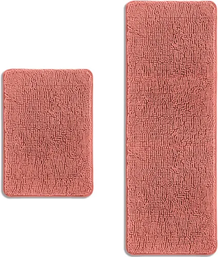 Miniatura 673 de Alfombra de baño pequeña de 12 x 18 pulgadas, lavable y absorbente, antideslizante, alfombra de baño de felpilla gruesa y suave para baño, ducha