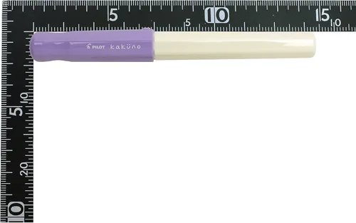 Miniatura 6 de Pilot Kakuno Pluma estilográfica de punta fina, cuerpo blanco y tapa suave violeta (FKA-1SR-SVF)