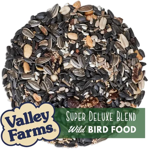 Miniatura 2 de Valley Farms Super Deluxe - Alimento para pájaros silvestres (15 libras) para comederos exteriores – 0% rellenos – cargas de semillas de girasol