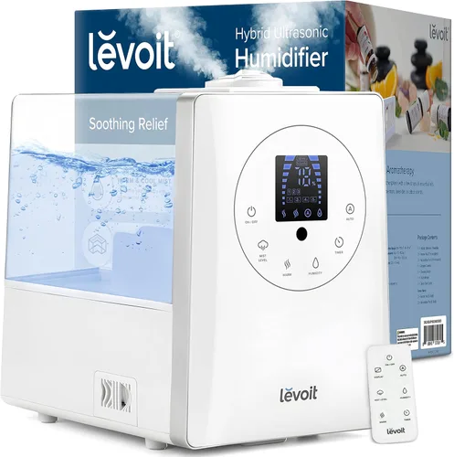 Miniatura 41 de LEVOIT Humidificadores evaporativos para dormitorio de bebé, filtros dobles de aire y agua, sensor separado, sin luz azul para luz nocturna de Blanco