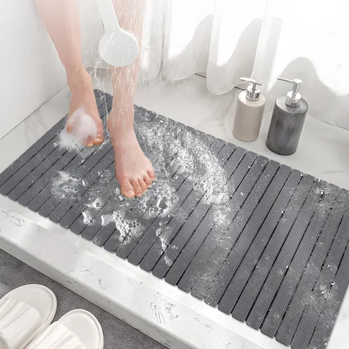 Miniatura 11 de MBOSS Tapete de ducha antideslizante para bañera, tapete de baño para ducha, tapete de baño para ducha, tapete de ducha antideslizante con orificio