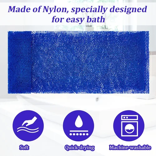 Miniatura 3 de 4 piezas de esponja africana de nailon largo exfoliante de nailon africano red exfoliante para la espalda del cuerpo para una piel más suave y uso