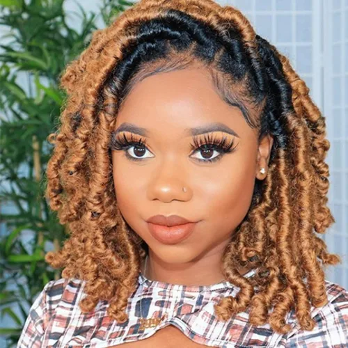 Miniatura 22 de Beyond Beauty Cabello de Ganchillo Spring Twist 90 hebras 8 pulgadas Spring Twists Esponjosas Trenzado, Trenzas de Ganchillo Spring Twist Bomb Twist